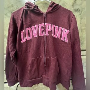 pink zip up